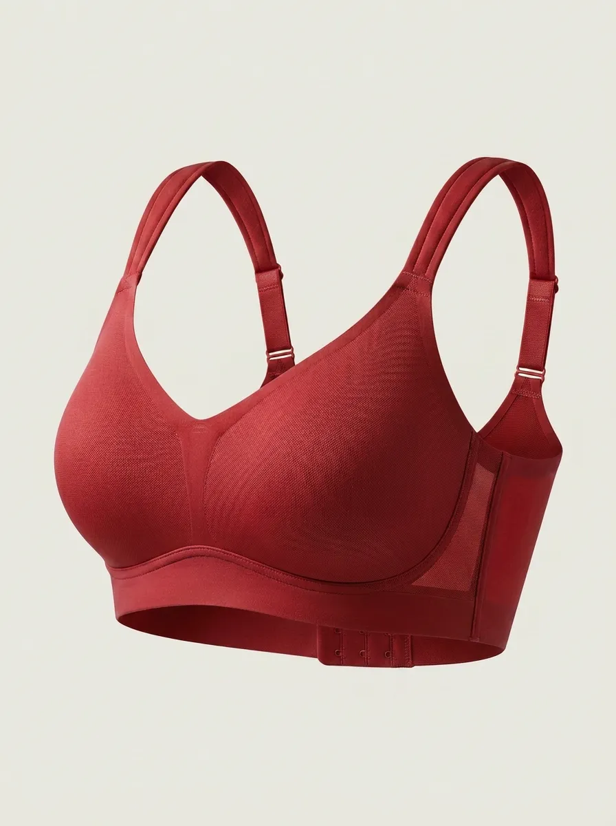 Women's Full-Coverage Molded-Cup Wide-Strap Adjustable-Strap Bra