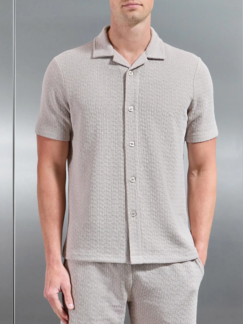 Textured Resort Revere Collar Shirt