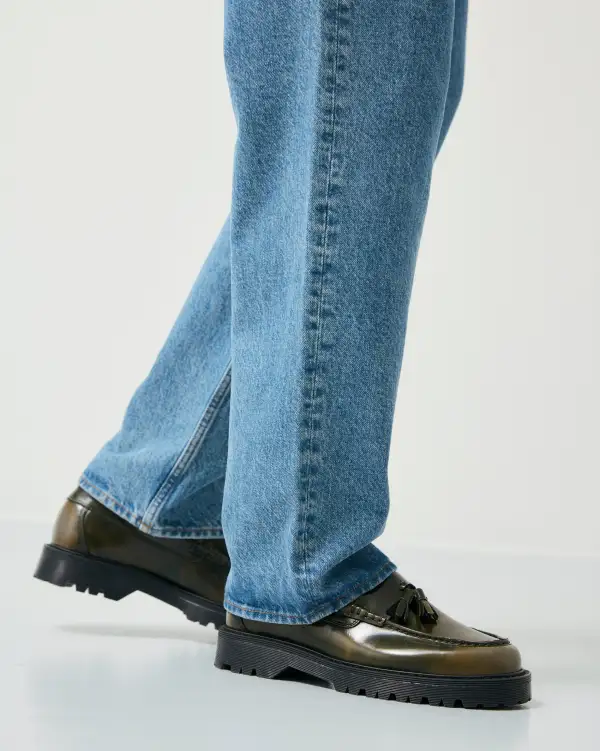 Multi-Tone Polished Loafers
