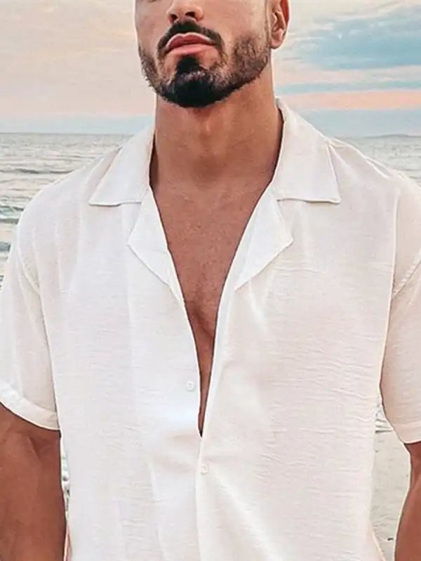 Soft Weave Linen Button Down Shirt