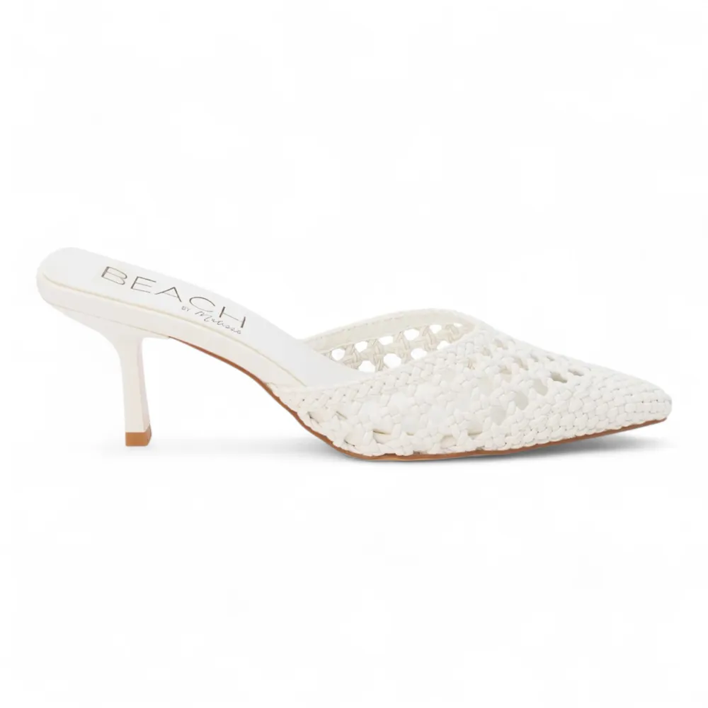 Tia Woven Kitten Heel Pump