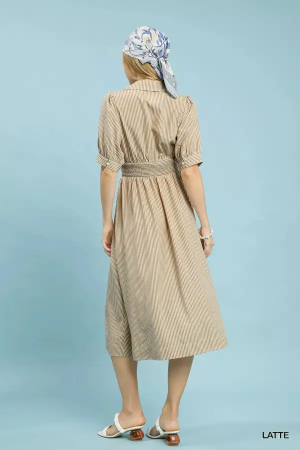 Midi Dress with Front Zipper