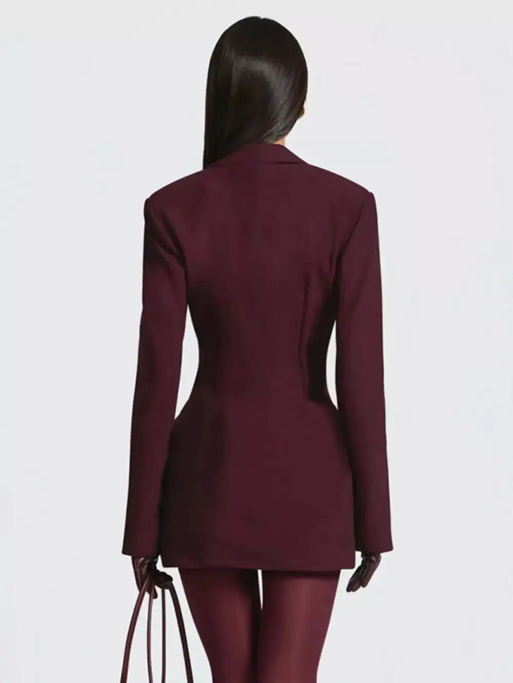 Full Size Blazer- Sleeve Mini Dress Plus Size