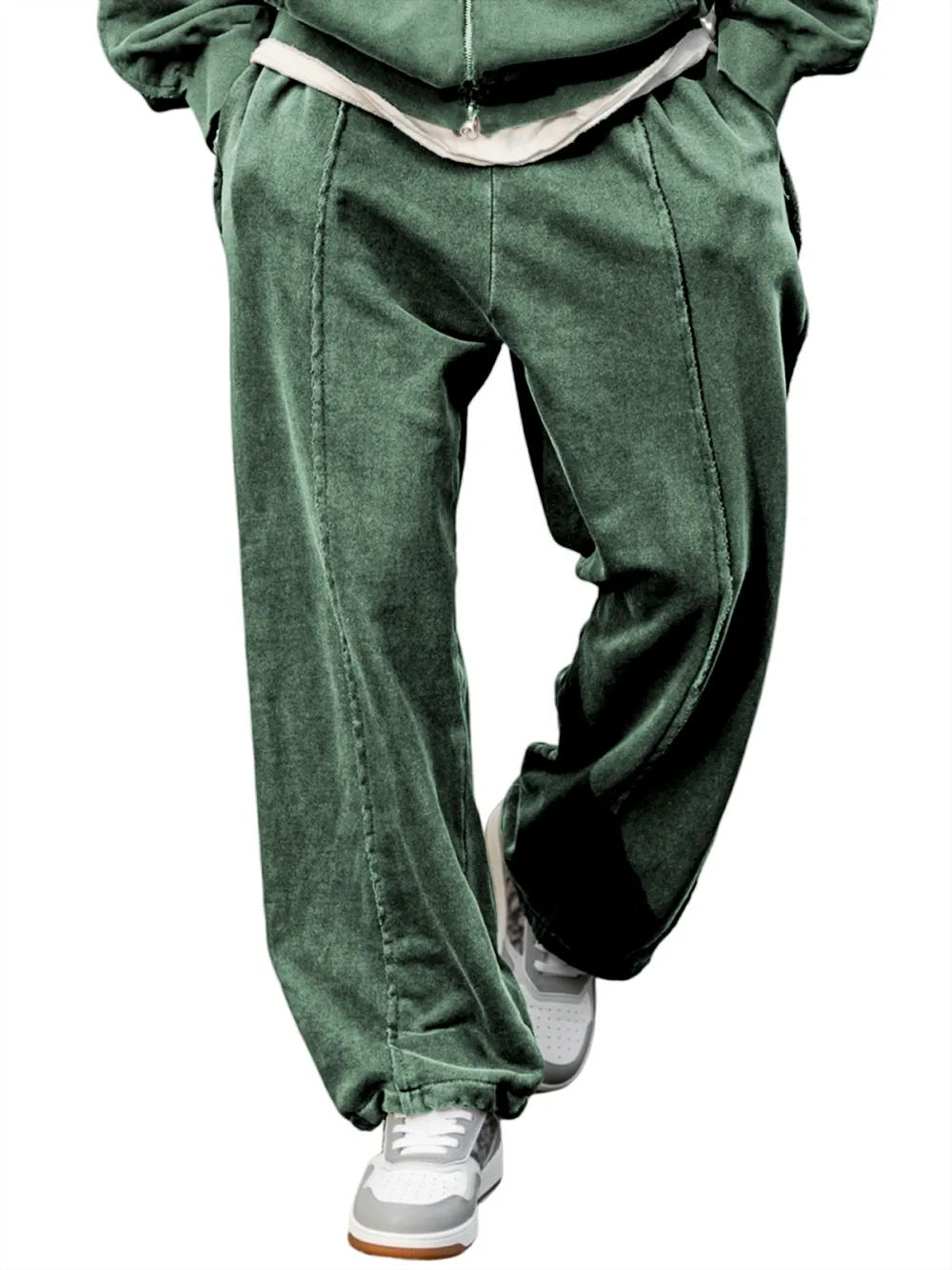 Garment Washed Relaxed Trousers