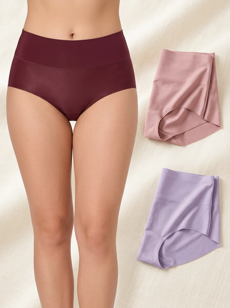 Women's Statement Seamless Solid Color Three-Pack Panties