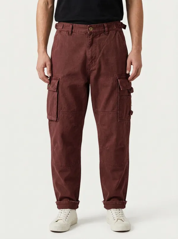 Men's Relaxed Canvas Military Utility Cargo Pants