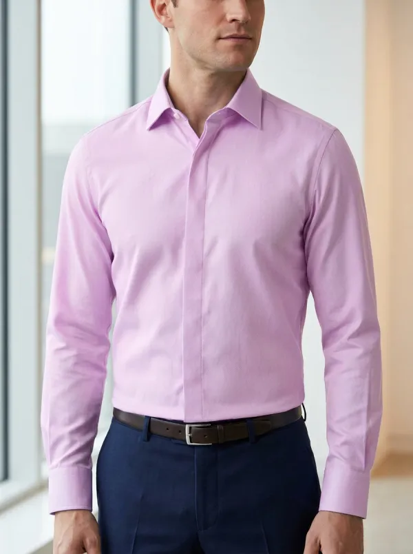 Men's Clean-Line Solid Dress Shirt