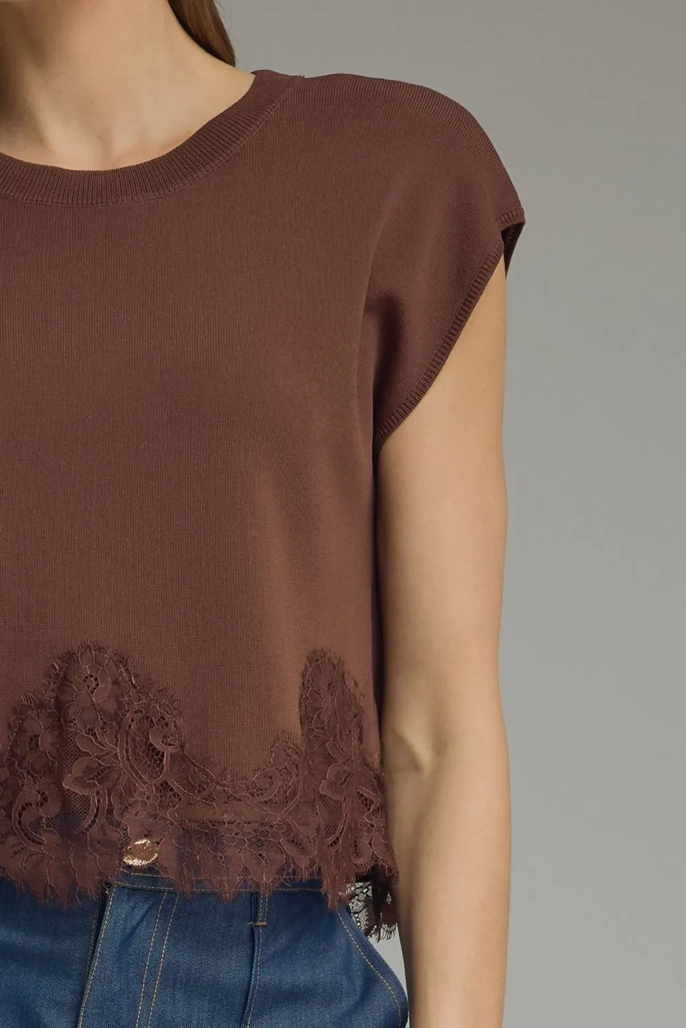 Lace Hem Top