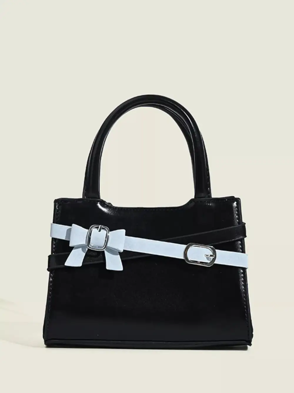 Bow Decor Top Handle Handbag