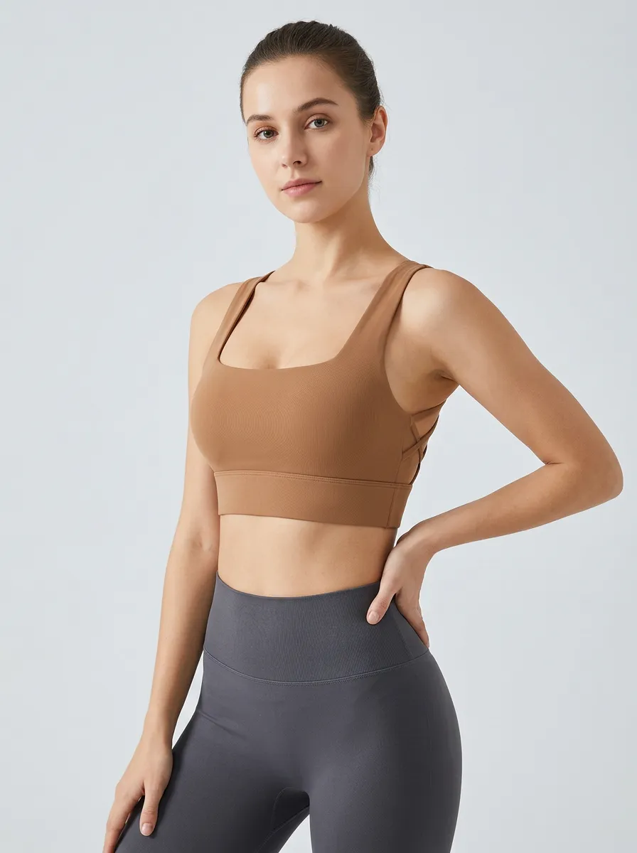 Women's Yoga Square Neck Fitness Tank Style Bra
