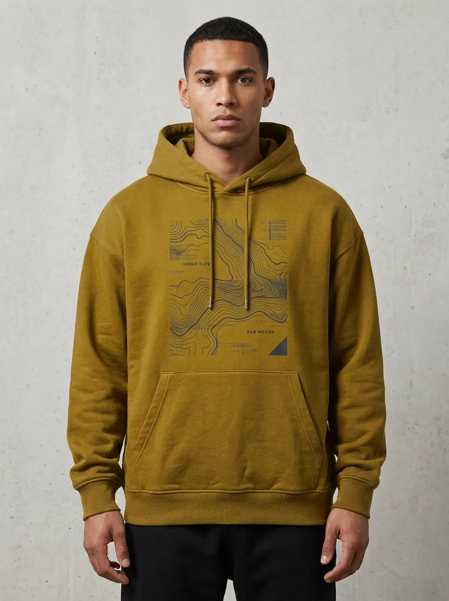 Topographic Men's Graphic Hoodie