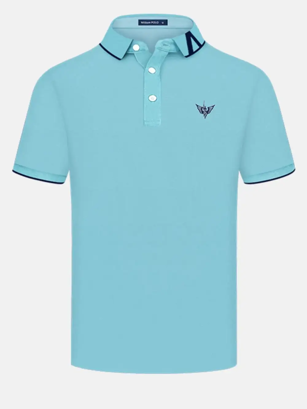 Clean Contrast Detail Short Sleeve Collared Polo Shirt