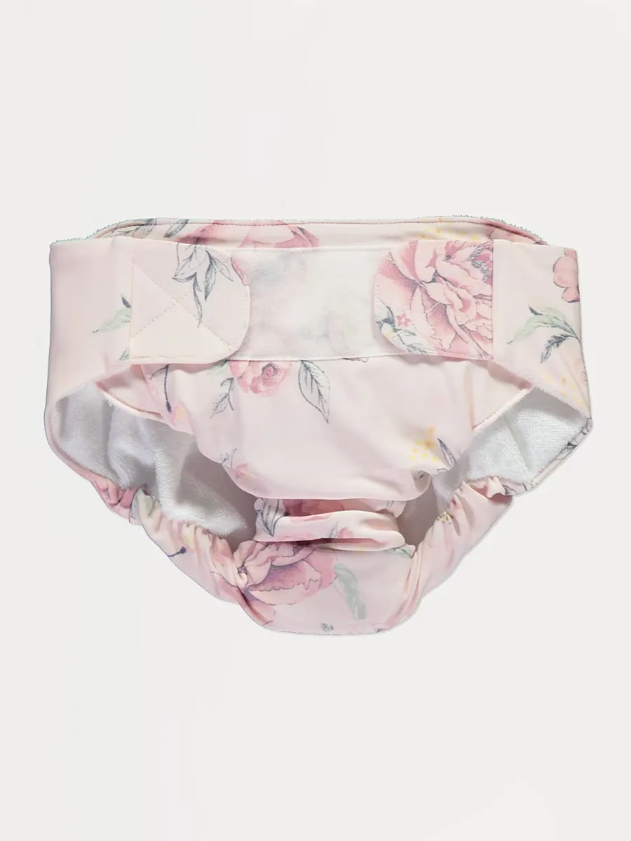 Pink Floral Swim Nappy