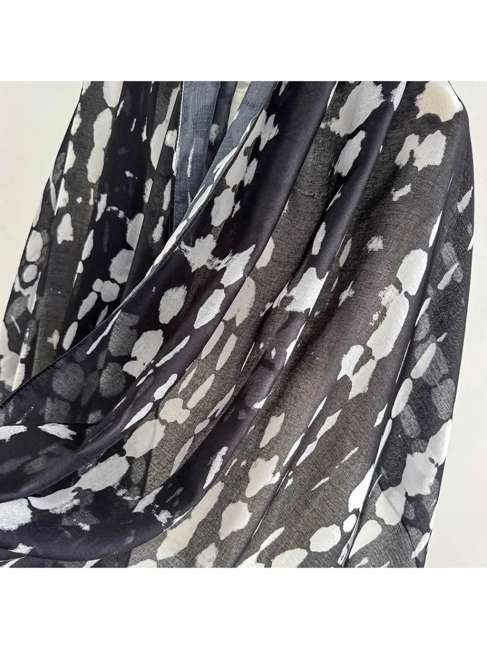 Elegant Marbled Print Summer Wrap Scarf