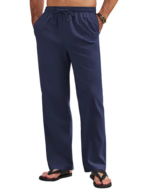 Sumer Linen Blend Beach Yoga Trousers Pants