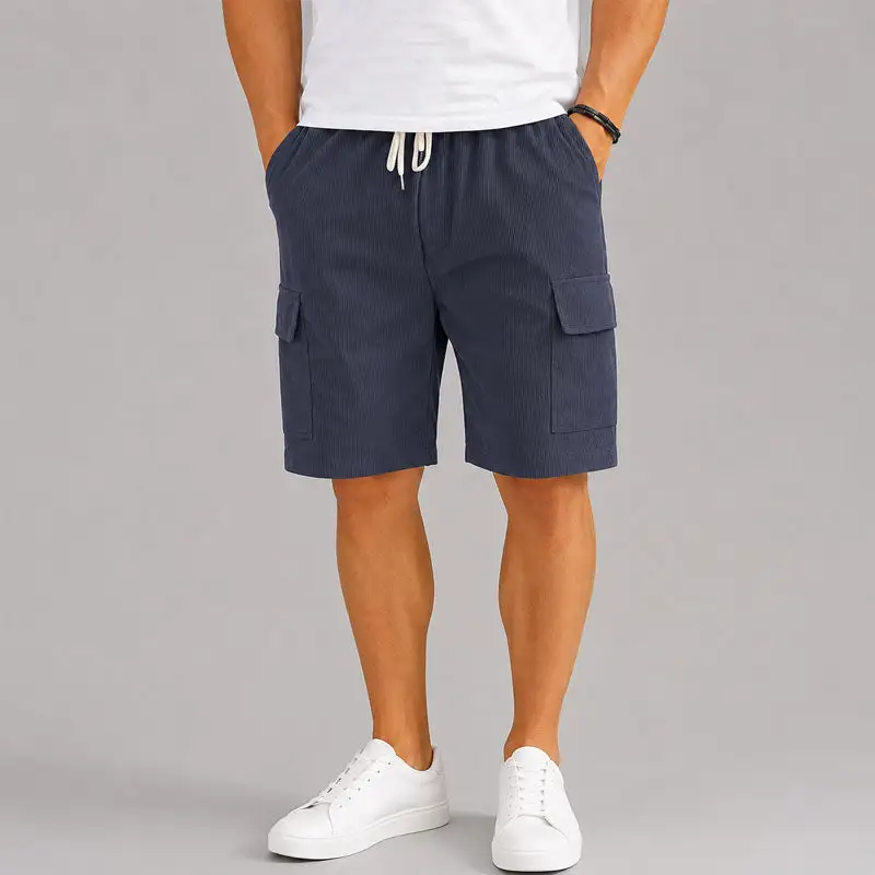 Men's Cargo Drawstring Shorts With Side Pockets