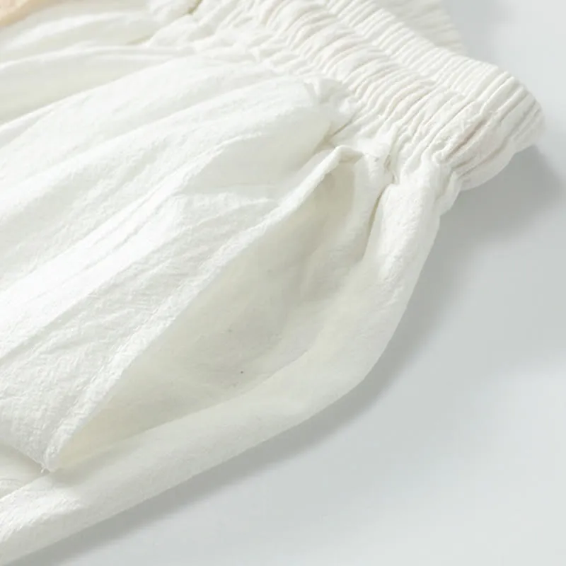 Pocketed Cotton Blend Shorts
