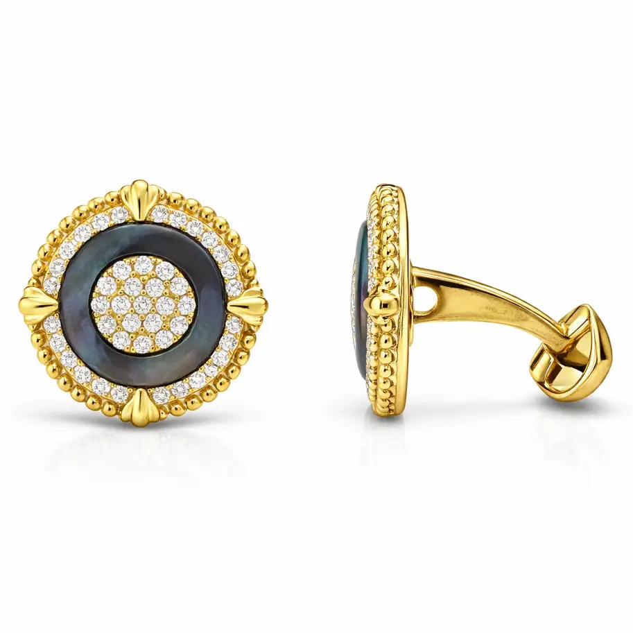 Artful Diamond Mother Of Pearl Cufflinks