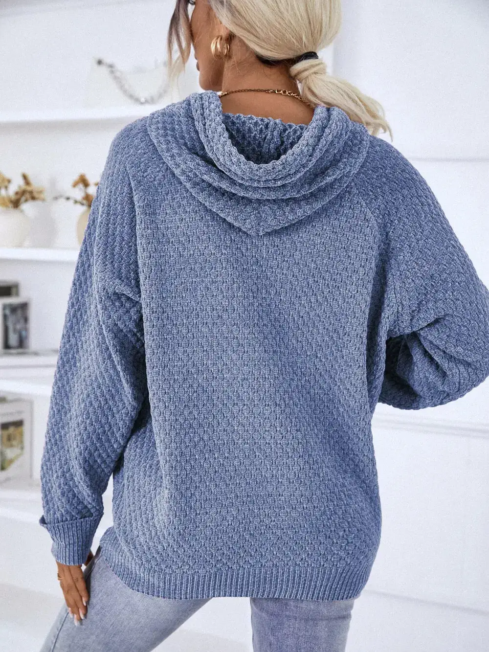 Essential Drawstring Long Sleeve Sweater