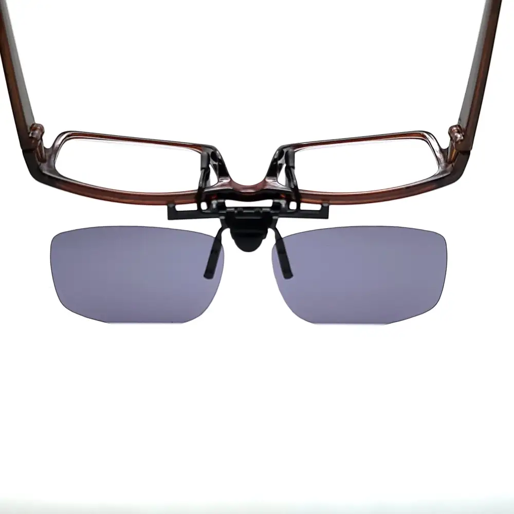 Large 58mm Polarized Flip-Up Clip-On Sunglasses