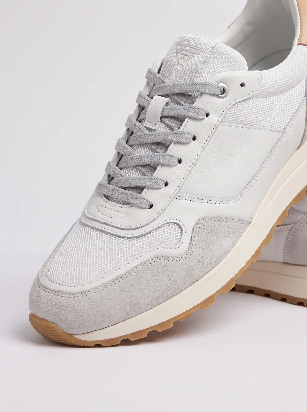 Suede-Panel Leather-Panel Athletic-Inspired Men's Athletic Sneakers