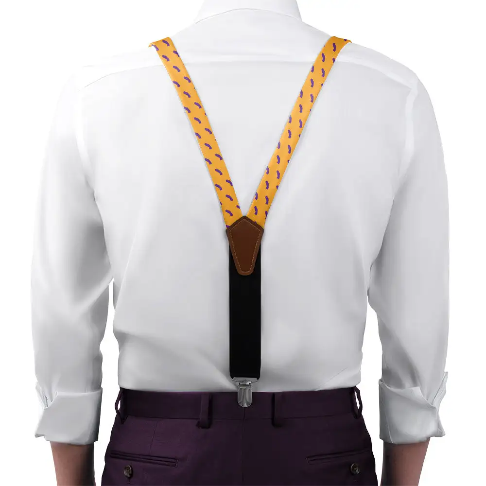 Patterned Graphic Motif Suspenders