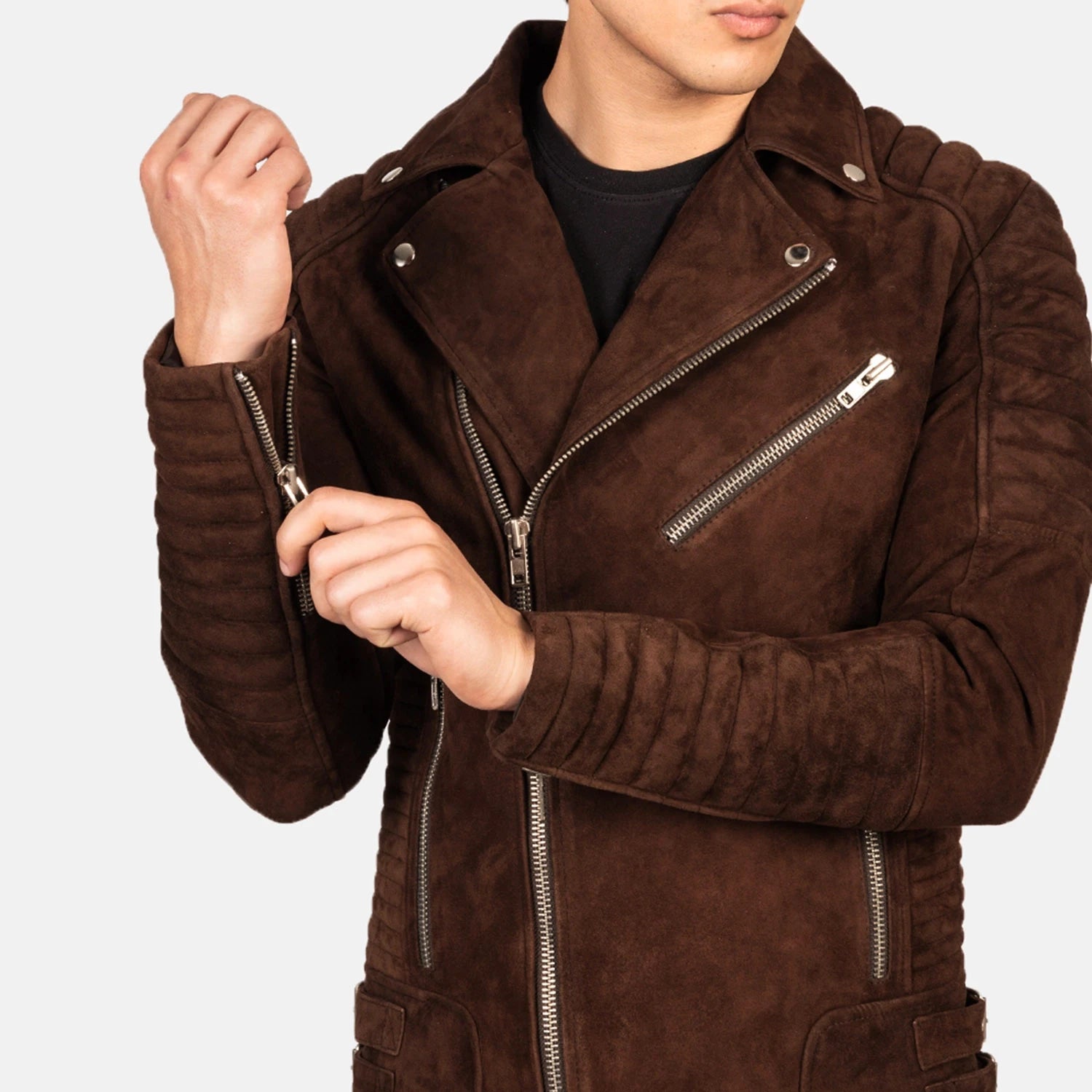 Men's Refined Biker Suede Jacket
