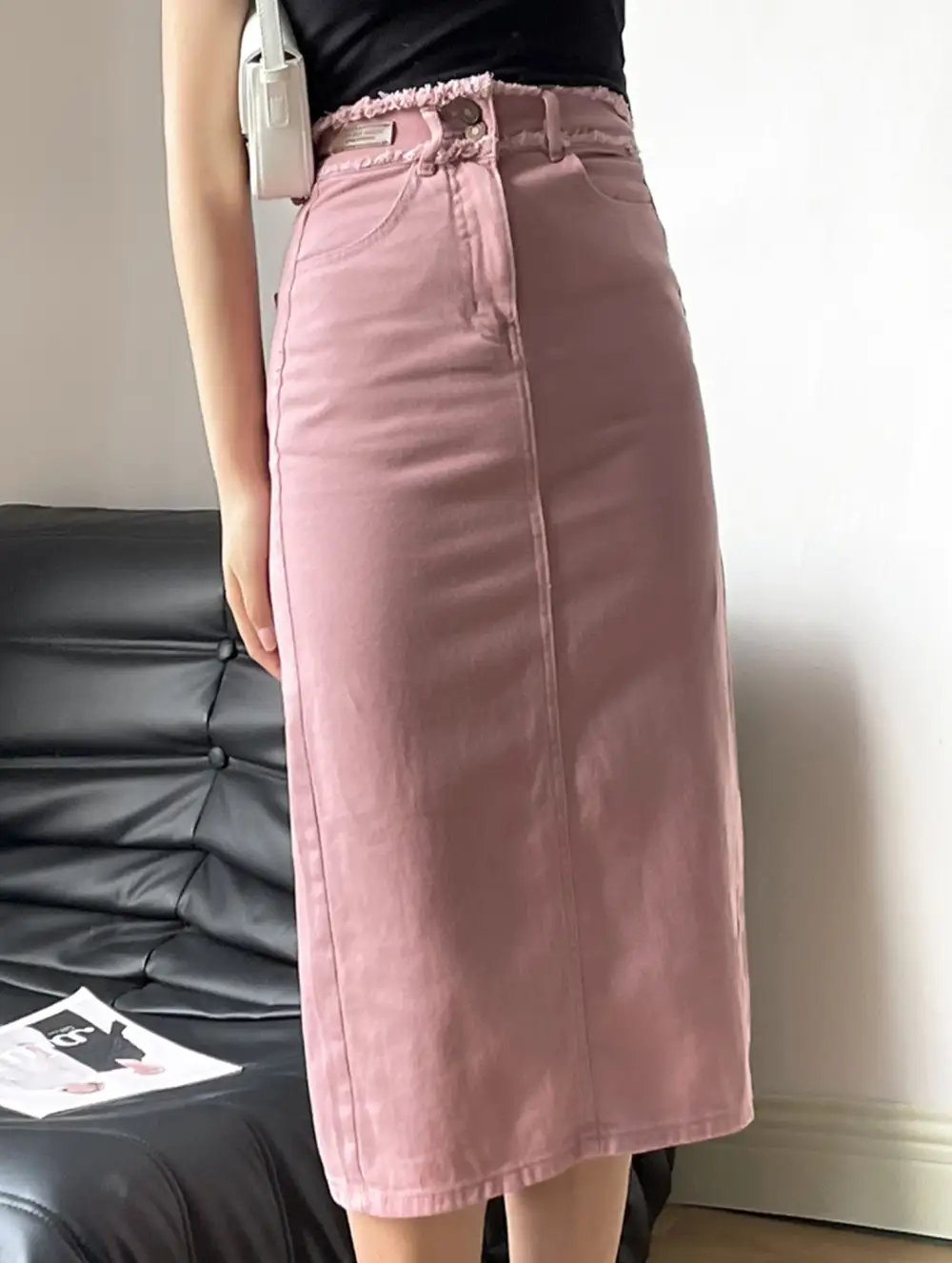 Slit Midi Skirt
