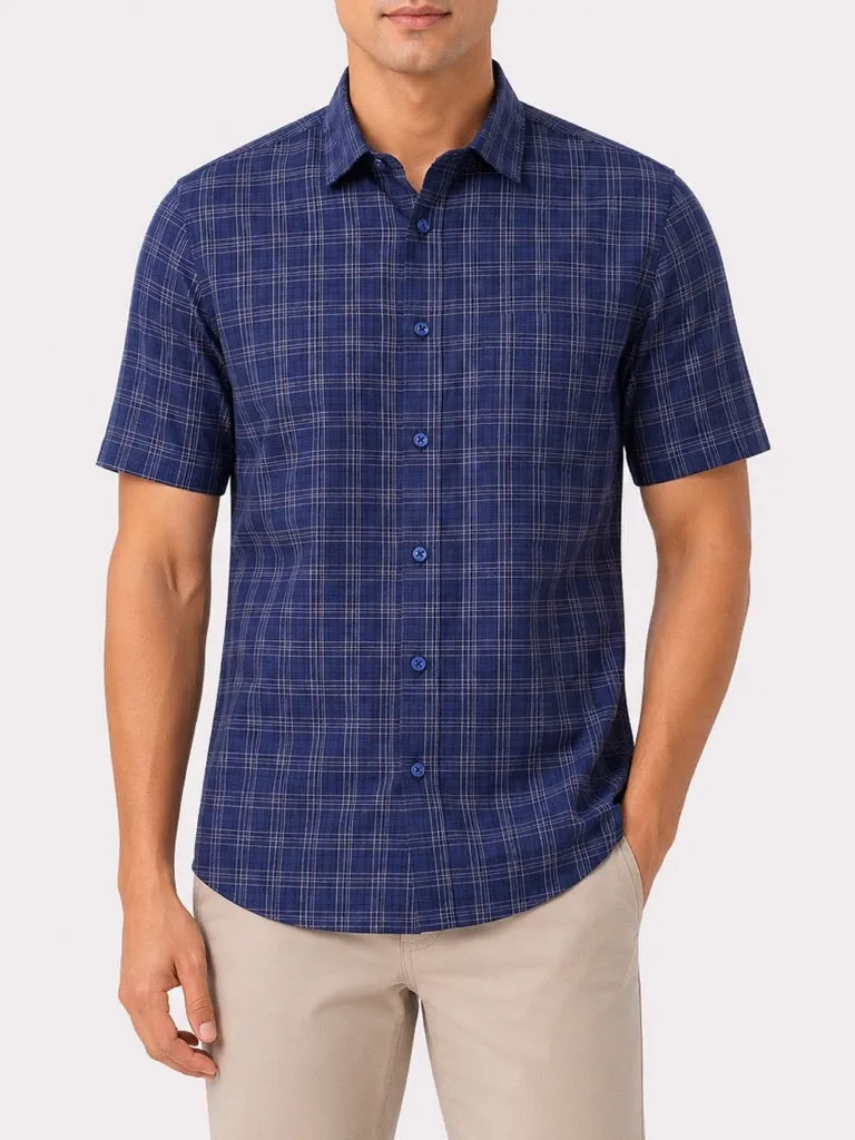 Everyday Windowpane Check Checked Regular Fit Men's Formal Shirt