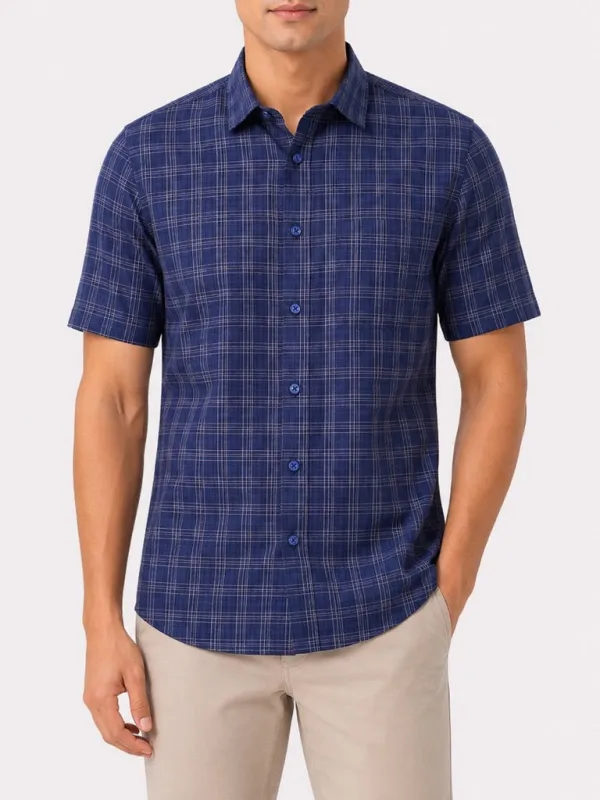 Everyday Windowpane Check Checked Regular Fit Men's Formal Shirt