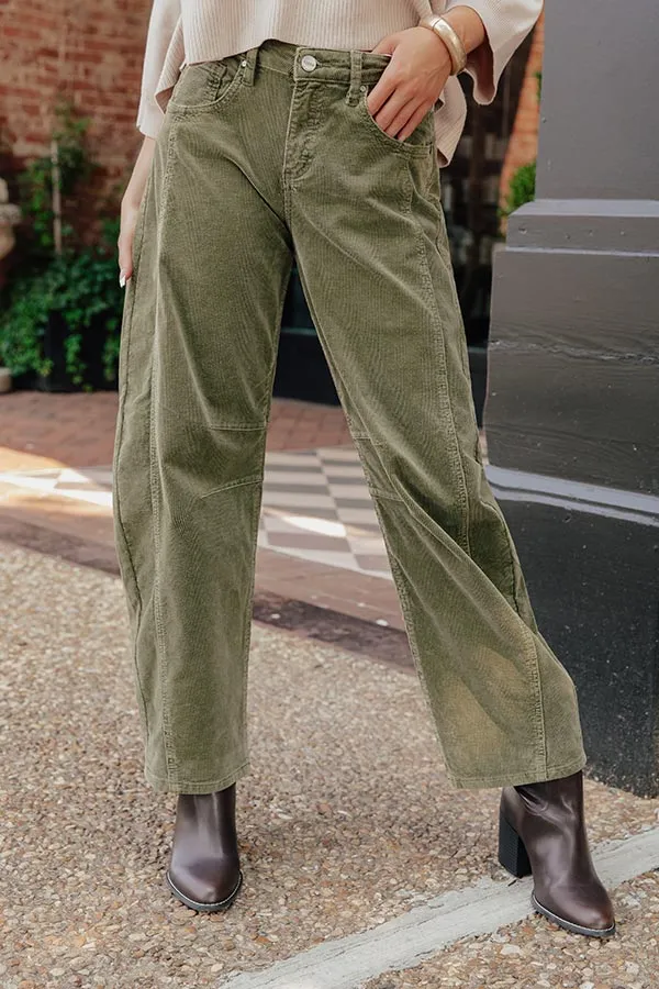 High Waist Relaxed Barrel Leg Baggy Pants