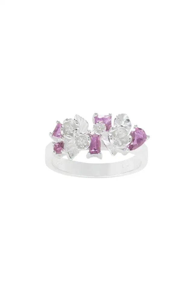 Amethyst Floral Ring