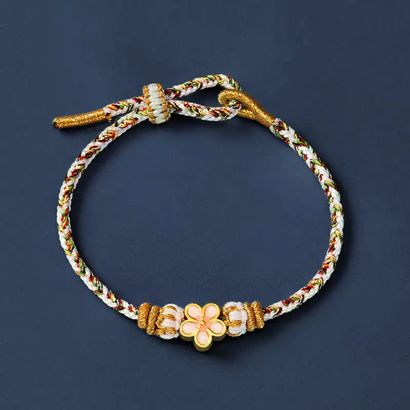 Braided Rope Flower Knowledge Bracelet