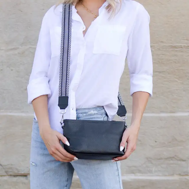 Leather Compact Crossbody Bag
