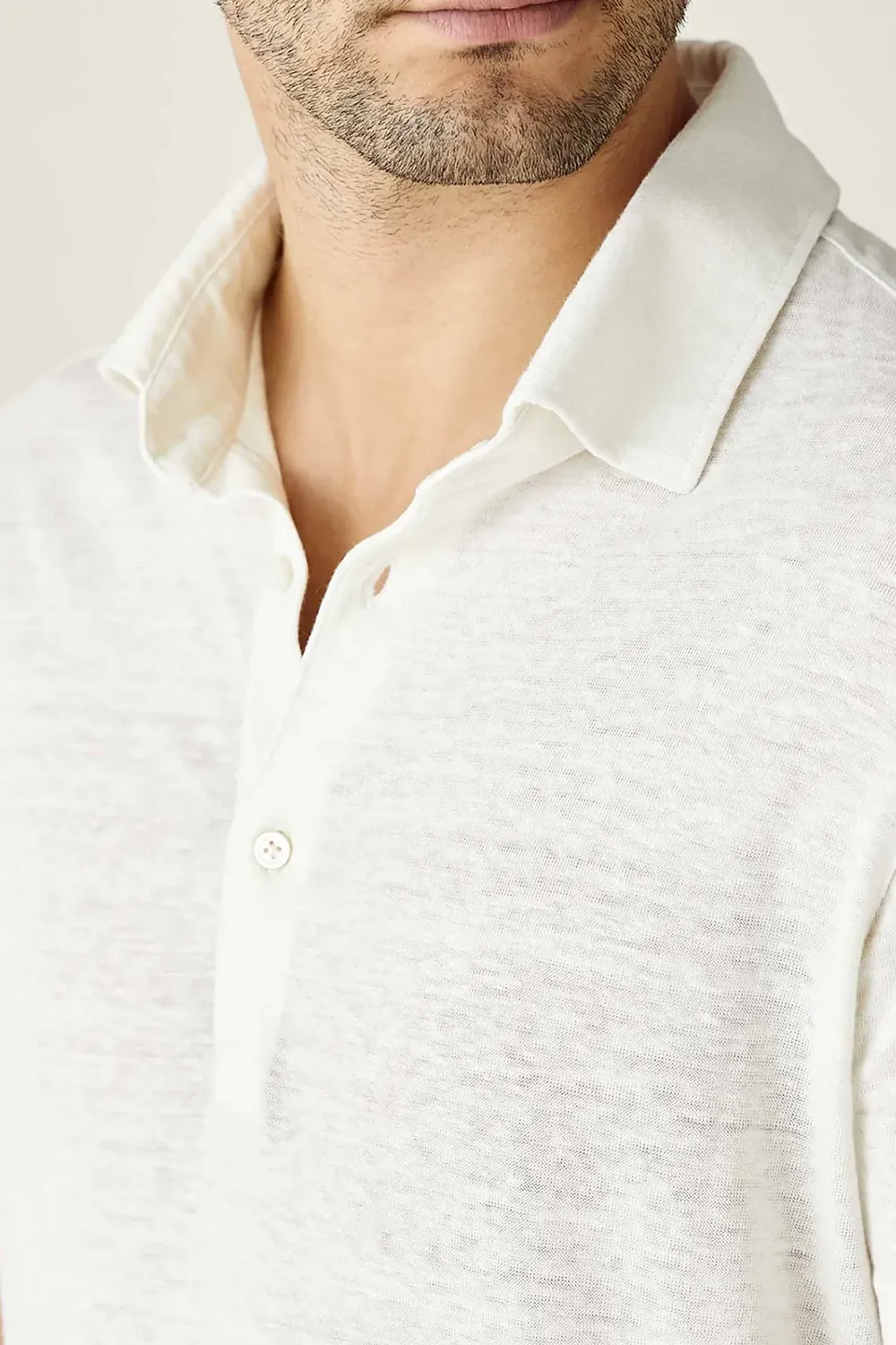 Breathable Polo Linen Jersey-Green