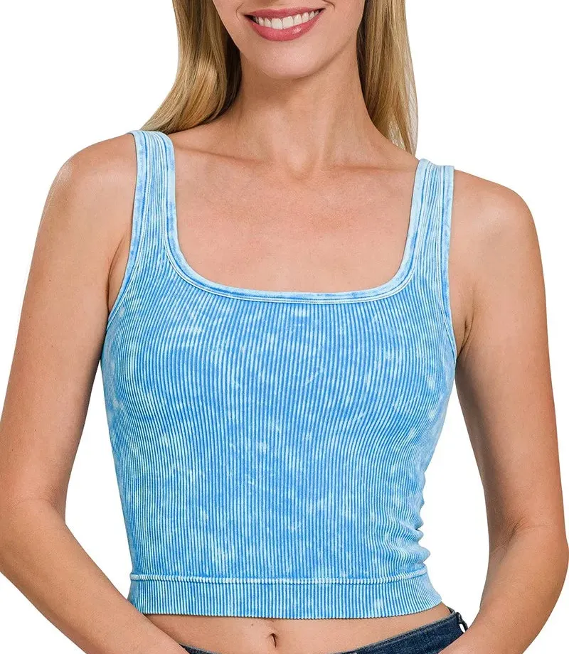 Tailored Refined Ribbed Tank Top