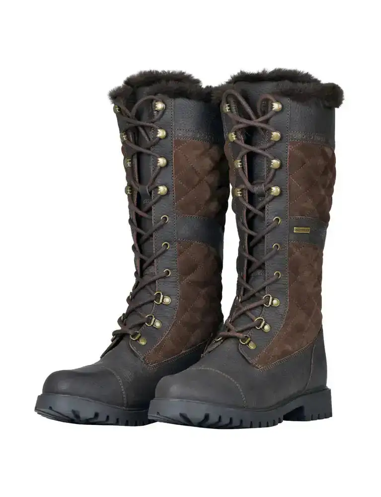 Lace-Up Zip Riding Boots