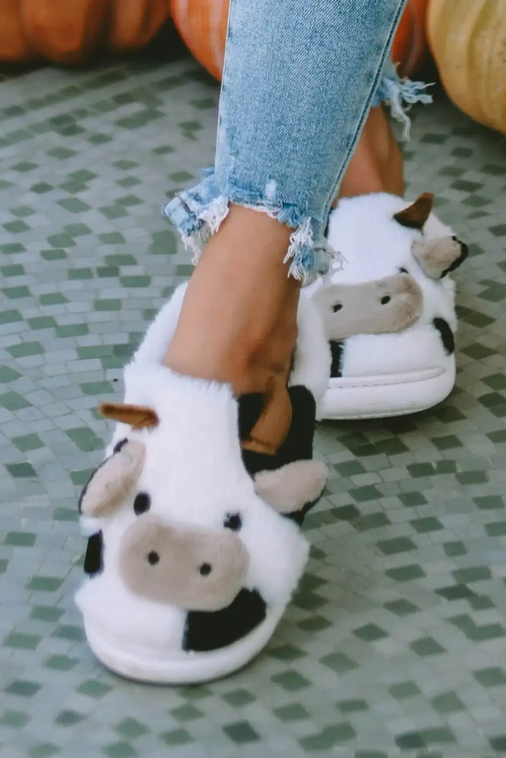 Cow Plush Indoor Slippers
