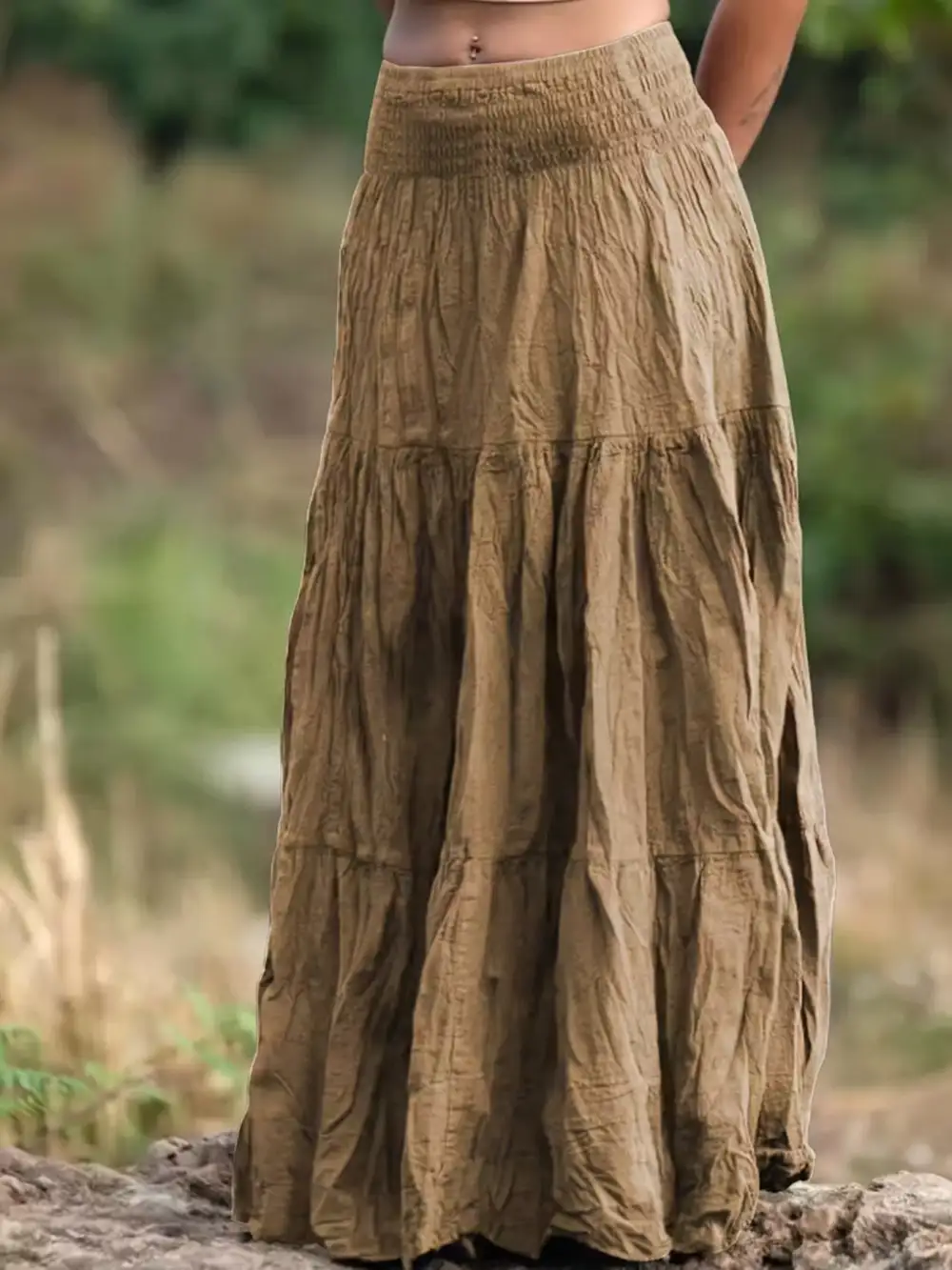 Tiered Maxi Skirt