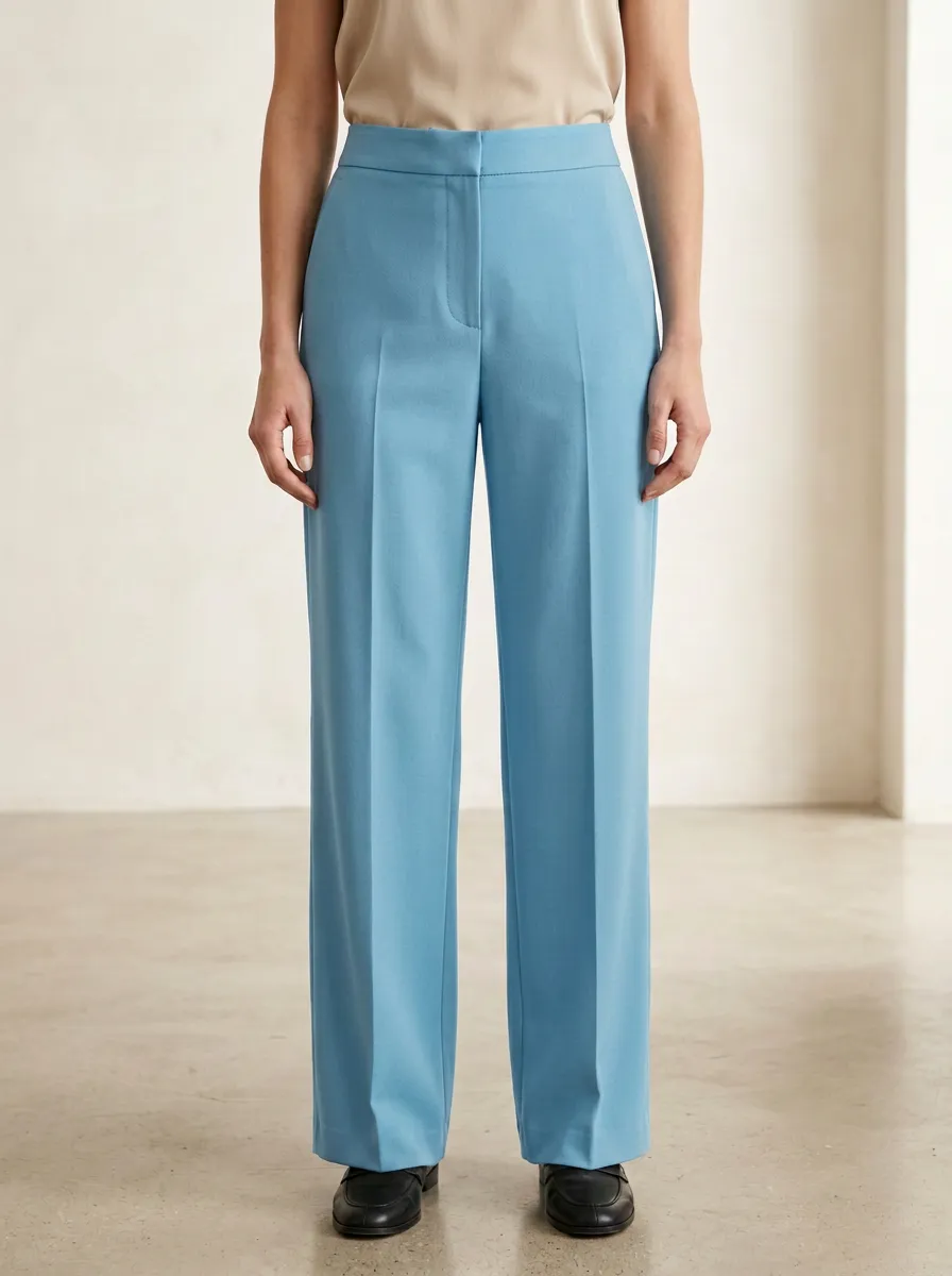 Side Pockets High Rise Wide Leg Trousers