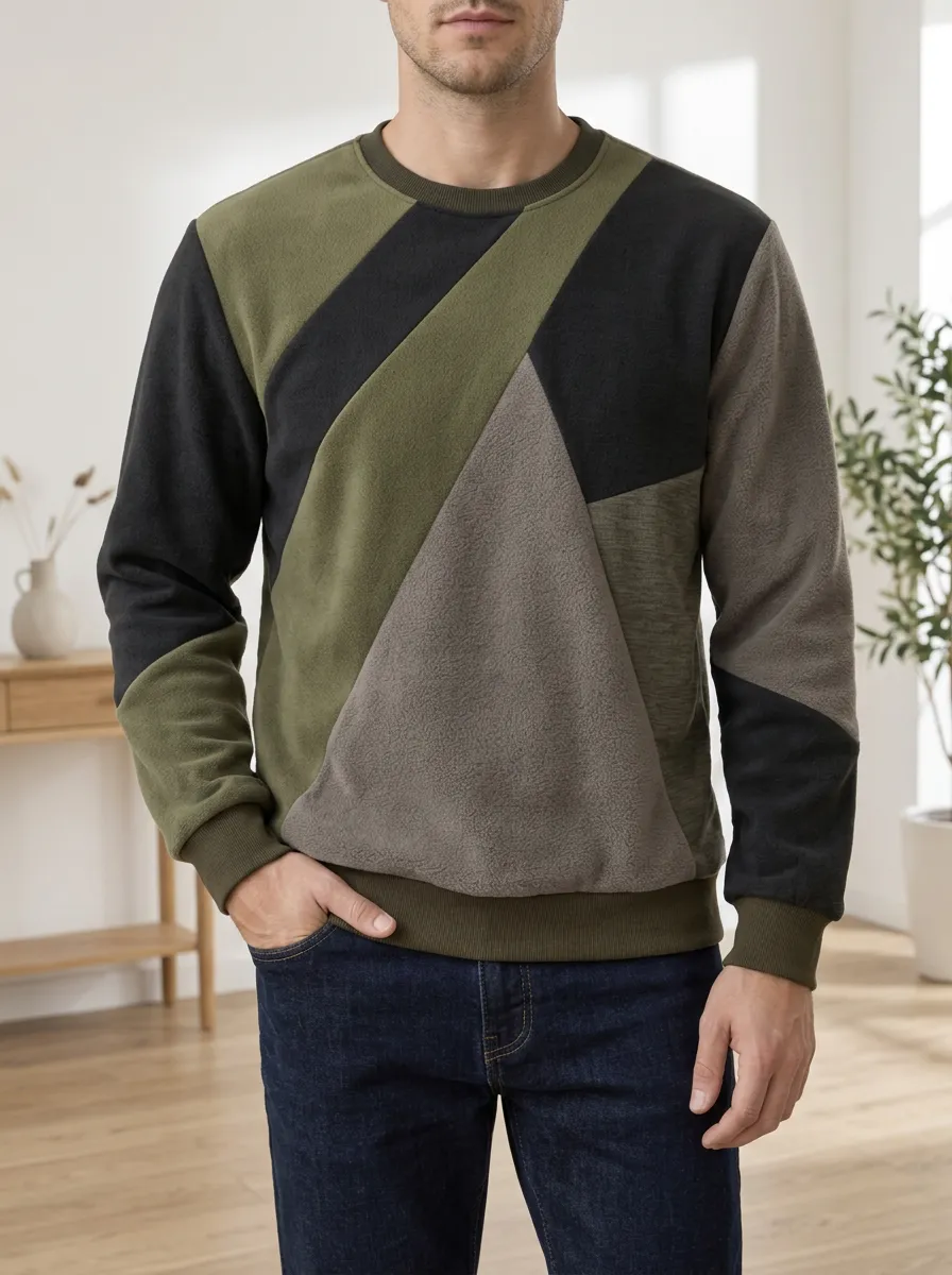 Men's and Color-Block Crewneck Sweatshirt Hiking