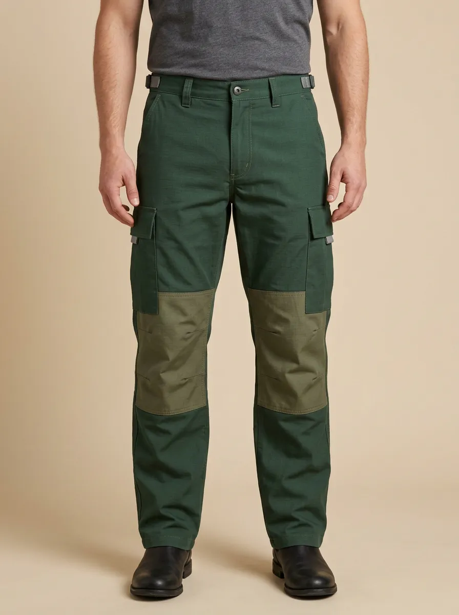 Unisex Contrast Knee Tactical Work Pants — Everyday Edit