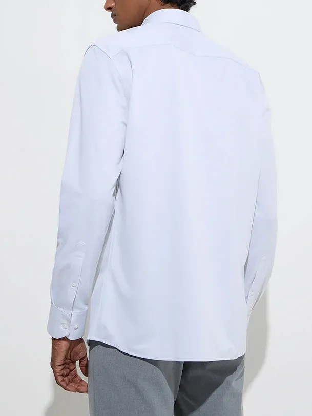 Light Grey Solid Skinny Man's Shirt