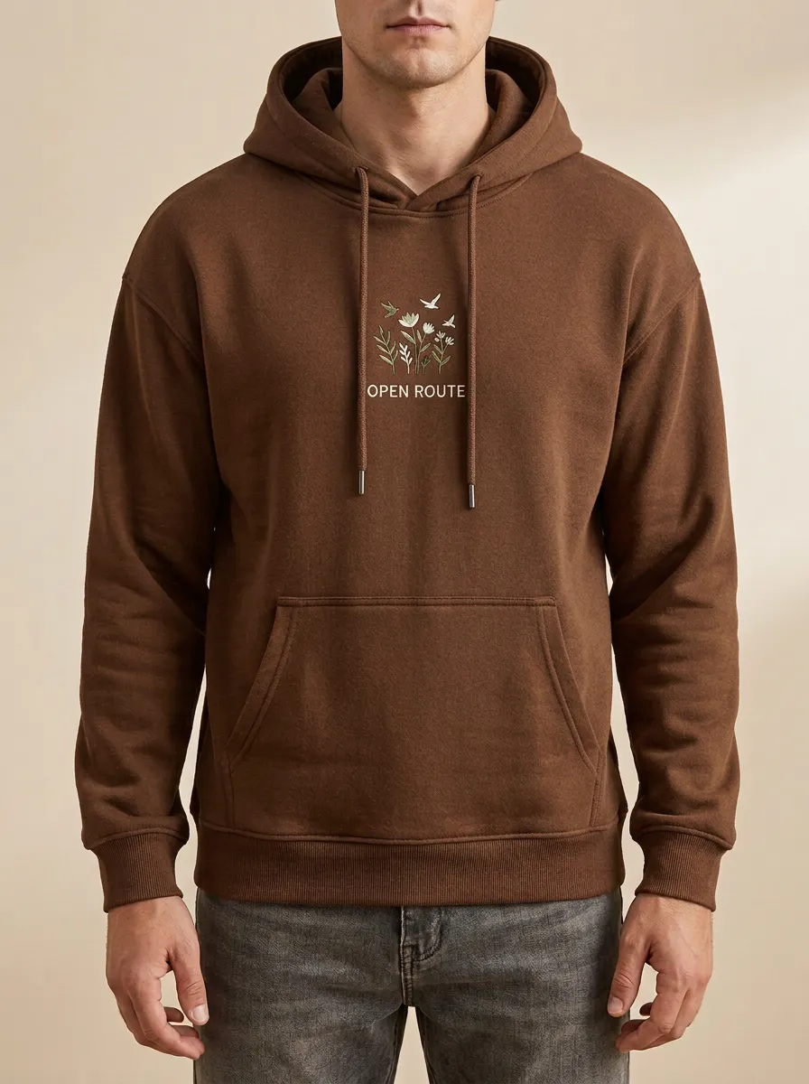 Unisex Nature Floral Bird Print Hoodie
