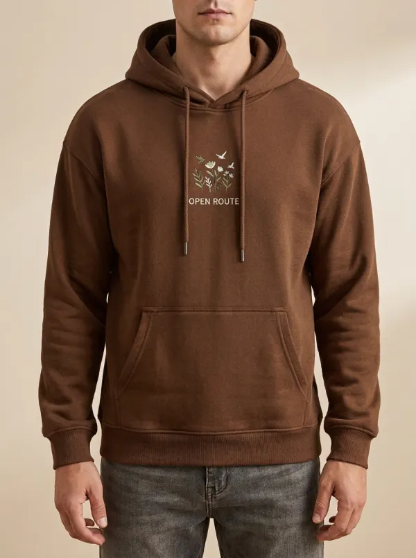 Unisex Nature Floral Bird Print Hoodie