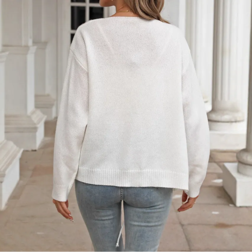 Women's Knit Bow-Detail Cardigan