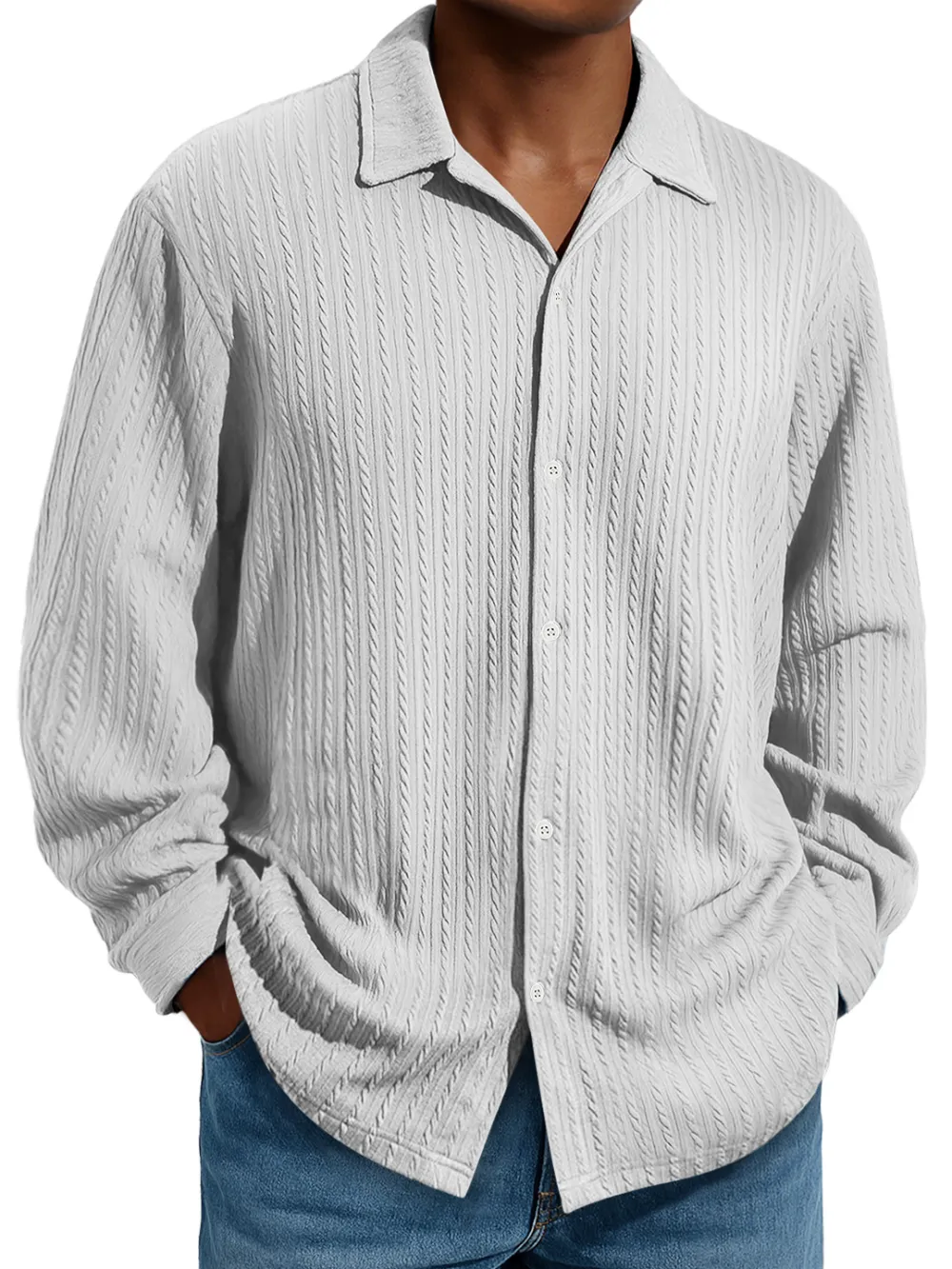 Jacquard Long Sleeve Shirt