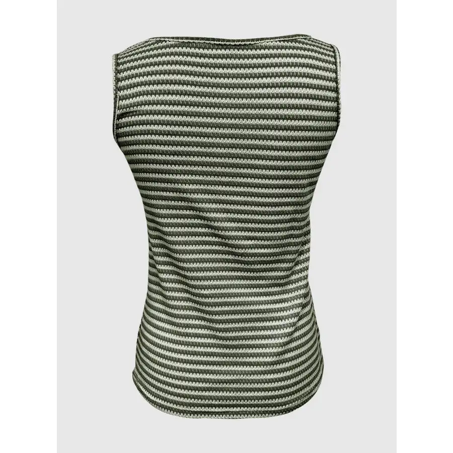 Button Front Knit Tank Top