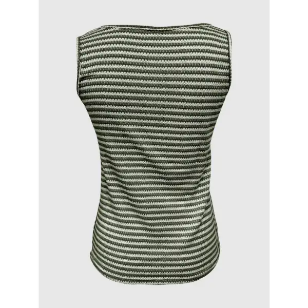 Button Front Knit Tank Top