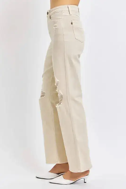 Cotton Stretch Distressed Denim Jeans